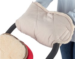 Муфта с овечьей шерстью Mammie Экрю