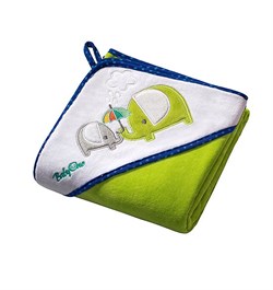 Полотенце велюровое 76х76 BabyOno салатовое