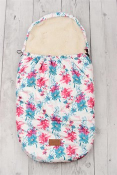 Зимний меховой конверт Amarobaby Little Traveler Цветы