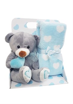 Подарочный набор Uviton Плед плюс Мишка (голубой)